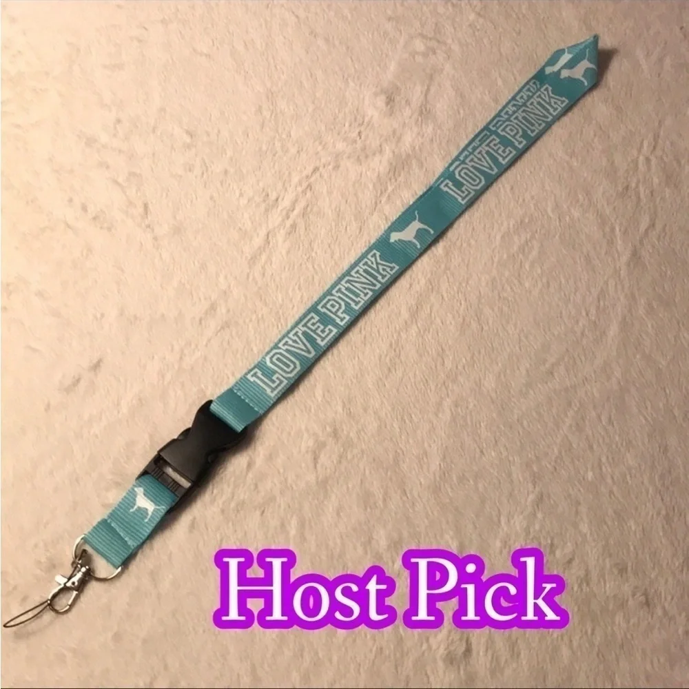 ✅Host Pick✅ Teal Love Pink Lanyard, NWOT